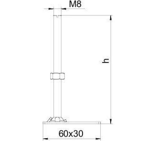 Комплект опор регулир. для кассетных рамок и OKB M8х230мм RK NEV2 230 сталь (уп.4шт) OBO 7405818 Комплект опор регулир. для кассетных рамок и OKB M8х230мм RK NEV2 230 сталь (уп.4шт) OBO 7405818